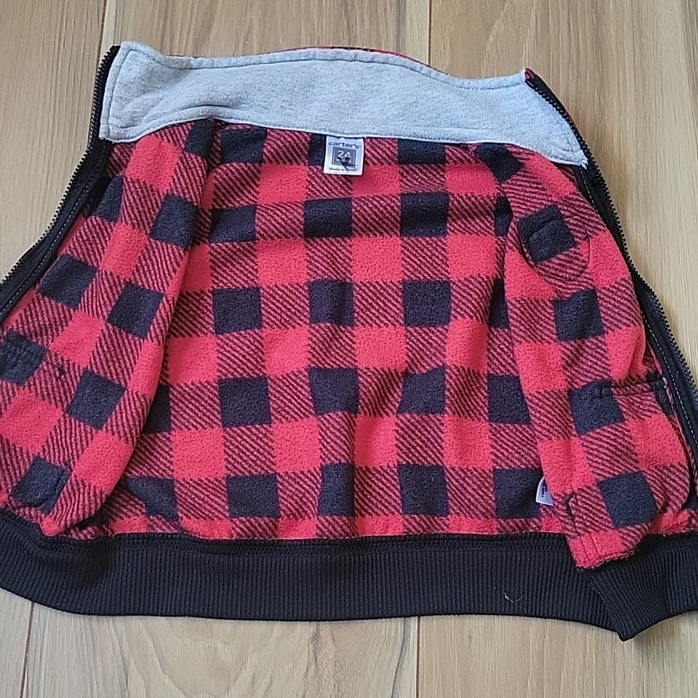 *3/$15* Carter's 24M Buffalo Check Plaid Boys Vest